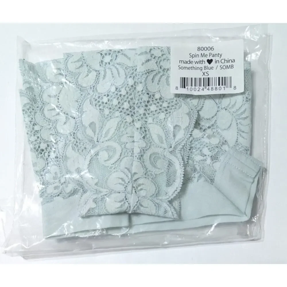 We Are Hah Spin Me Panty XS Lace Lingerie Something Blue‎ / Mint Green X-Small